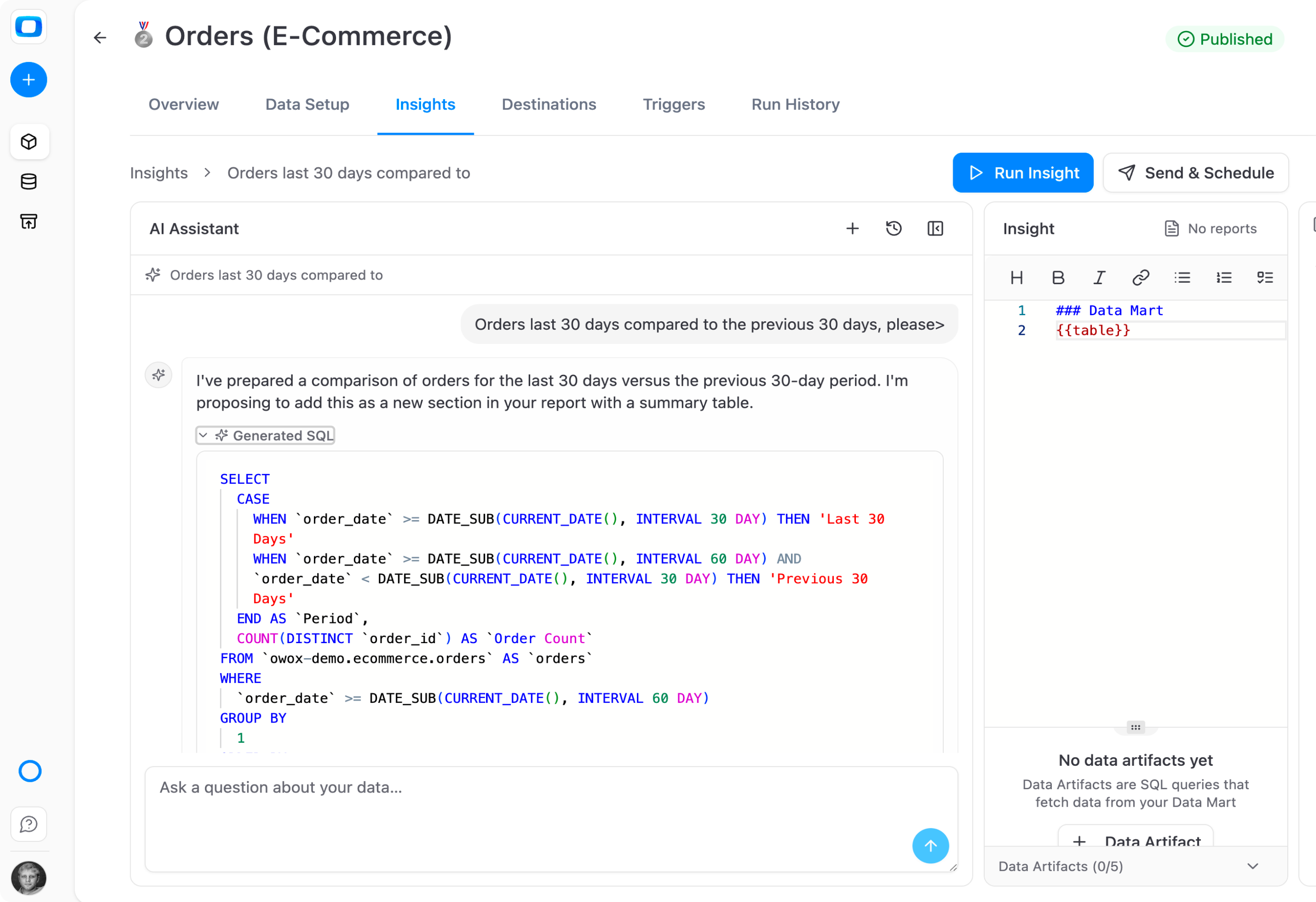 Build narrative reports, not just dashboards
